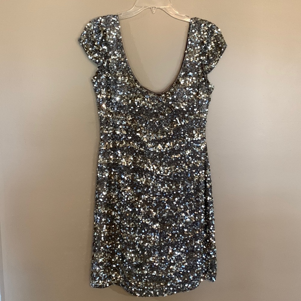 Scala Sequined Minidress. Size 10. - image 1